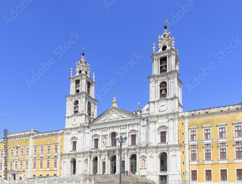 National palace of Mafra. Neighborhood of Lisbon, Portugal. Franciscan monastery. Baroque architecture style. Concept of travel and tourism. © Vera