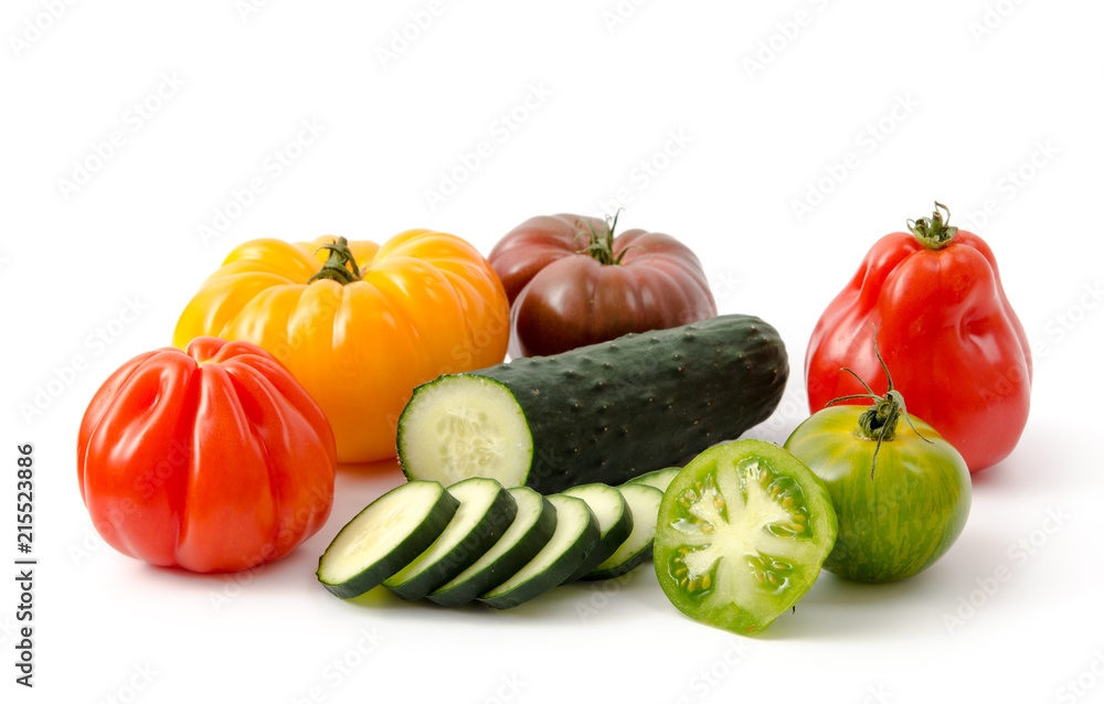 Gurke und Tomaten Gurke und Tomaten
