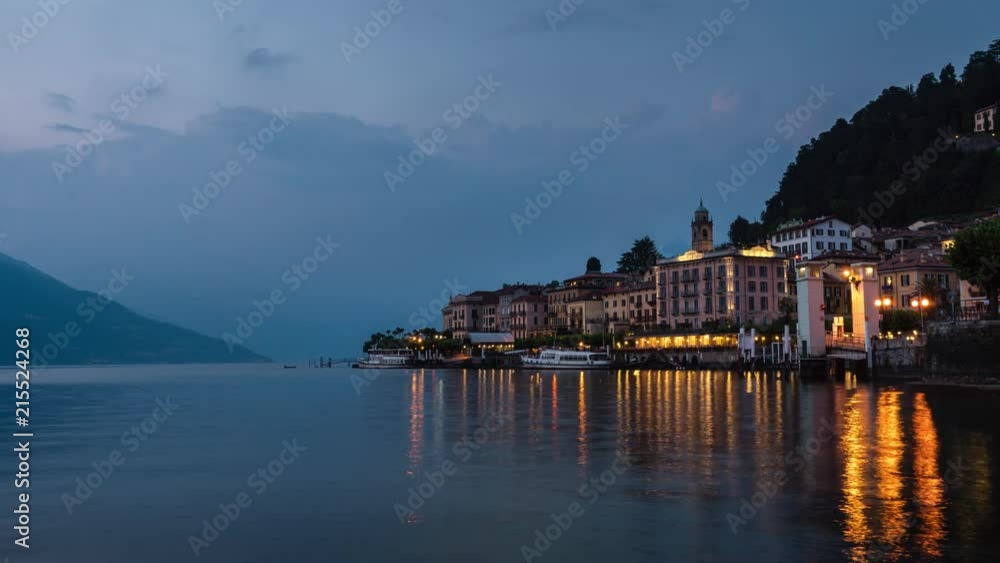 time lapse of bellagio a city over como lake very romantic at sunset time lapse of bellagio a city over como lake very romantic at sunset
