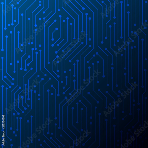 Abstract Technology Background , Blue circuit board pattern