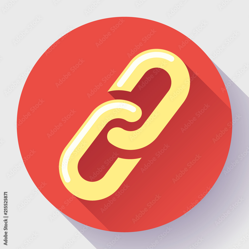 Link icon. Hyperlink chain symbol. link Vector flat illustration. Link icon. Hyperlink chain symbol. link Vector flat illustration.
