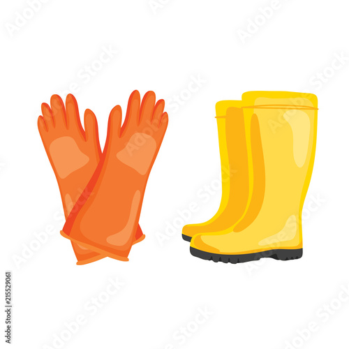 vector safety boots and glove
