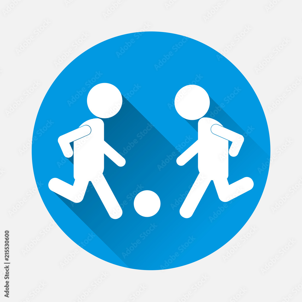 Man playing ball vrctor icon. Soccer player. Football player with a flat shadow. Layers grouped for easy editing illustration. For your design. Man playing ball vrctor icon. Soccer player. Football player with a flat shadow. Layers grouped for easy editing illustration. For your design.