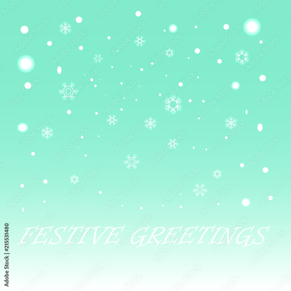 Festive Greetings note on light background with snowflakes. Vector illustration. Festive Greetings note on light background with snowflakes. Vector illustration.