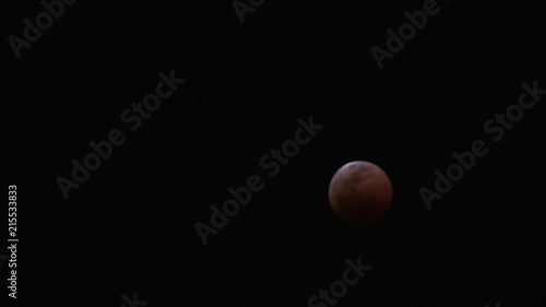 Full Lunar Eclipse (Blood Moon) from Johannesburg South Africa. photo