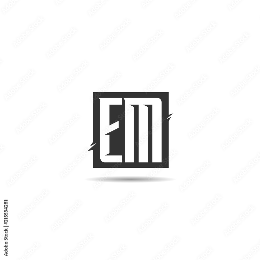 Initial Letter EM Logo Template Design