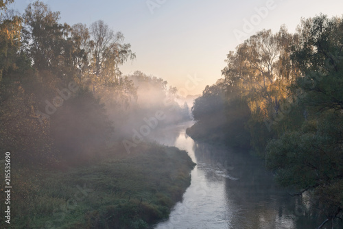 Morning summer river