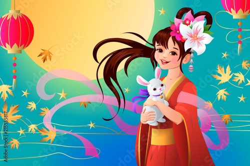 Chang`e and jade rabbit