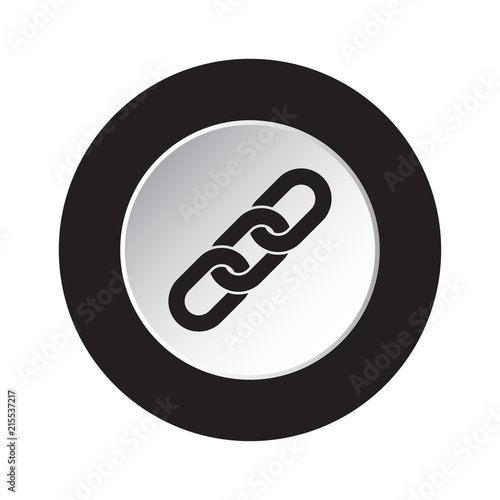round black, white button icon - hanging chain
