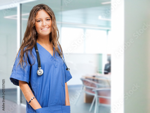 Portrait of a smiling young nurse