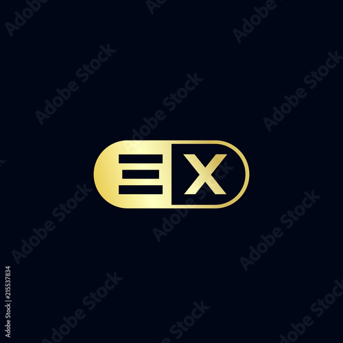 Initial Letter EX Logo Template Design