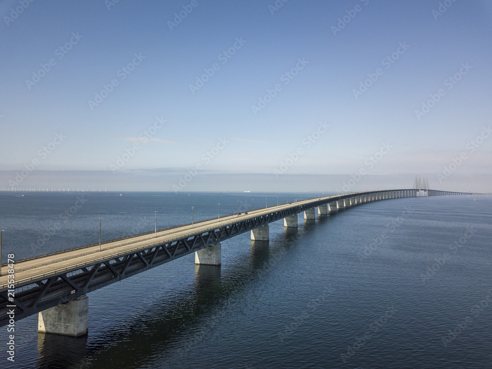 View of Oeresund Bridge from Sweden View of Oeresund Bridge from Sweden