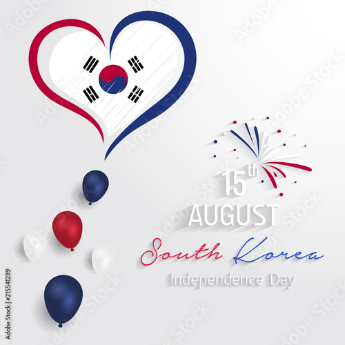 South Korea Independence Day. National day of South Korea.