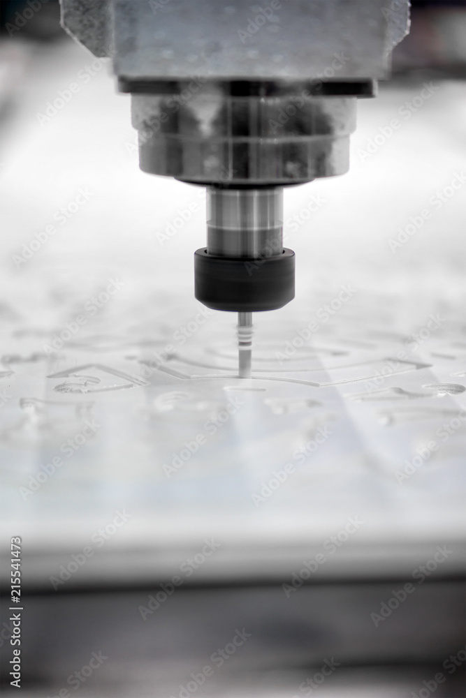 High precision CNC machining center working, operator machining automotive sample part process in factory High precision CNC machining center working, operator machining automotive sample part process in factory
