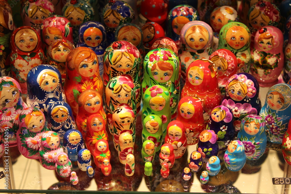 Fototapeta premium Russian nesting dolls, matryoshka. 