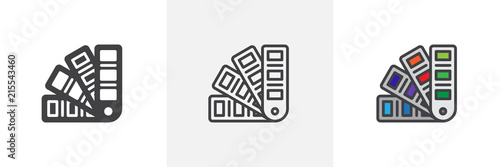 Pantone color icon. Line, solid and filled outline colorful version, outline and filled vector sign. Symbol, logo illustration. Different style icons set. Pixel perfect vector graphics