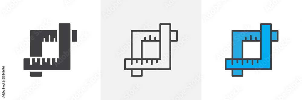 Crop icon. Line, solid and filled outline colorful version, outline and filled vector sign. Symbol, logo illustration. Different style icons set. Pixel perfect vector graphics Crop icon. Line, solid and filled outline colorful version, outline and filled vector sign. Symbol, logo illustration. Different style icons set. Pixel perfect vector graphics