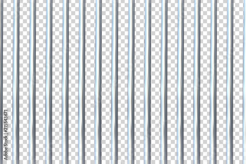 Vector realistic isolated prison bars for decoration and covering on the transparent background.