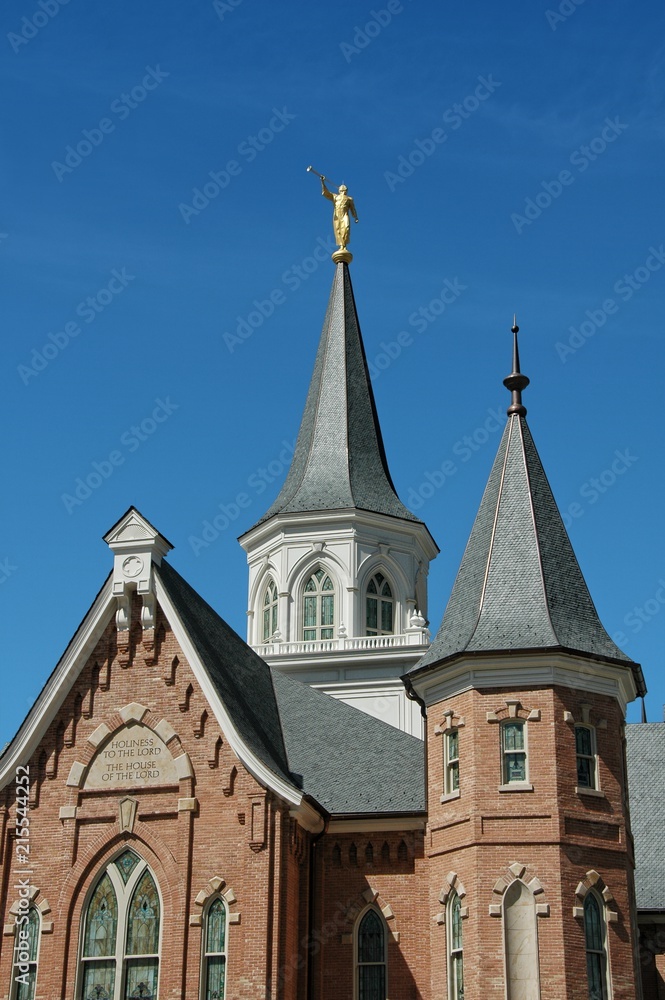 Mormon Temple details, typical towers and decorations