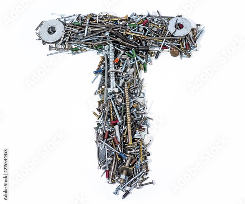 A lot of cogs, screws, bolts and moods on a white background.