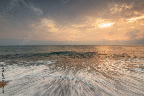 Beautiful tropical sunrise on the beach.