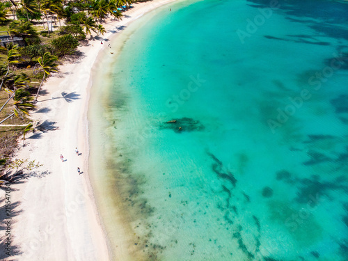 Top view of Caribbean island photo