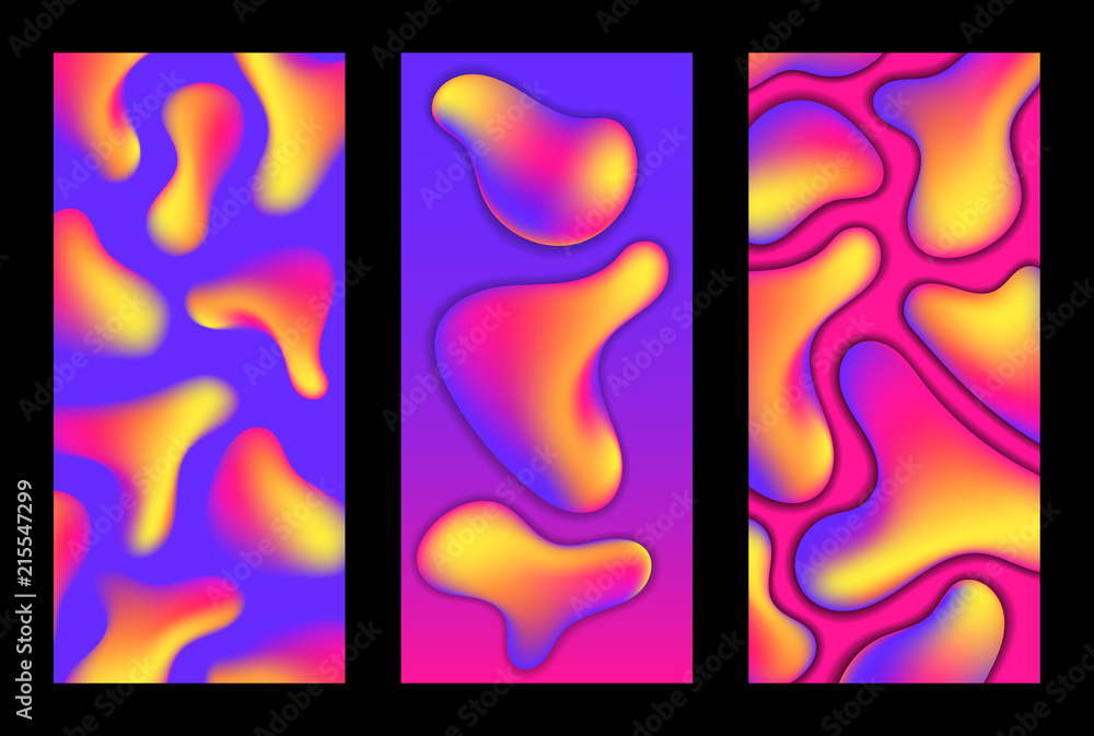 Smartphone wallpapers with gradient shapes. Neon fluid vibrant vector abstraction. Iphone X trendy wallpaper. Stock Vector | Adobe Stock Smartphone wallpapers with gradient shapes. Neon fluid vibrant vector abstraction. Iphone X trendy wallpaper. Stock Vector | Adobe Stock