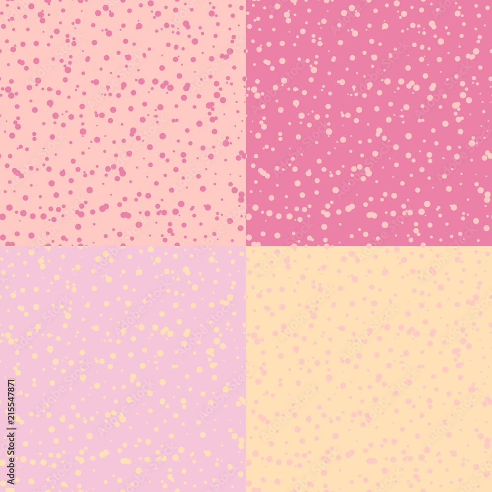 Set Trendy pattern polka dot. Vector isolated on trend pastel background. Concept Satisfying slime. ASMR.
