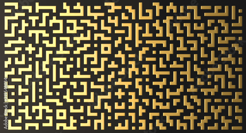Maze golden 3d background