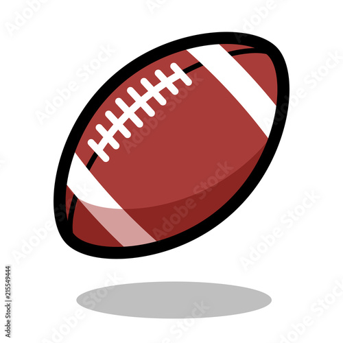 American football rugby sport ball logo vector line 3d icon