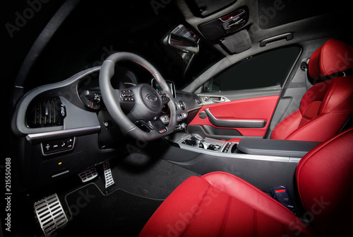 Interior of a modern sport car