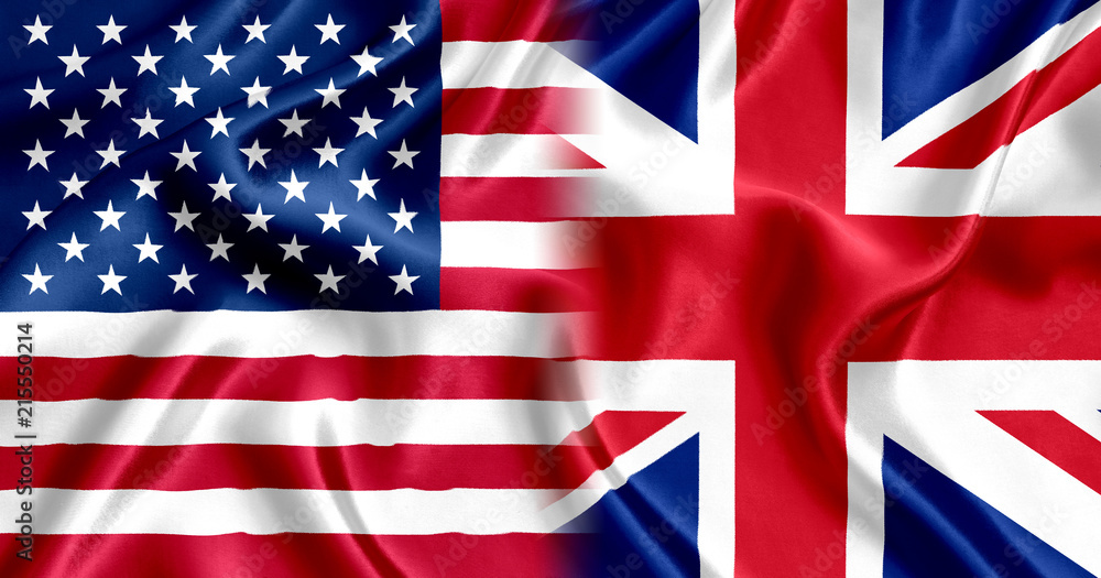 Uk And Us Flag Silk Stock Photo Adobe Stock