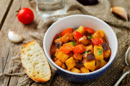 Eggplant potato Bell pepper goulash