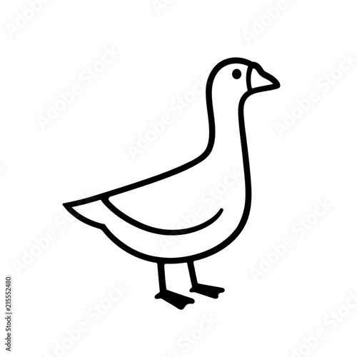 Simple goose drawing