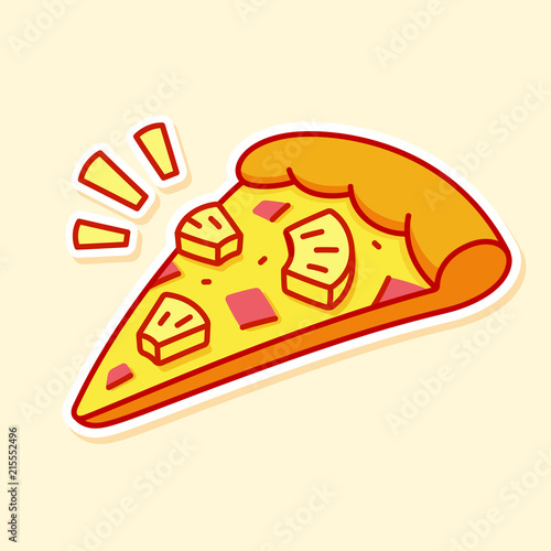 Pineapple pizza slice