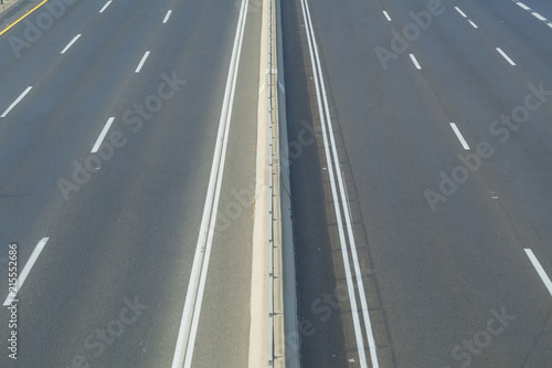 Road asphalt highway in Israel top view