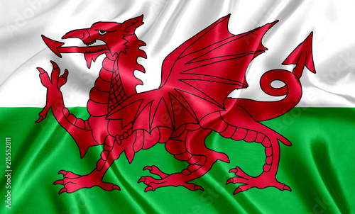 Tableau sur toile Welsh flag silk