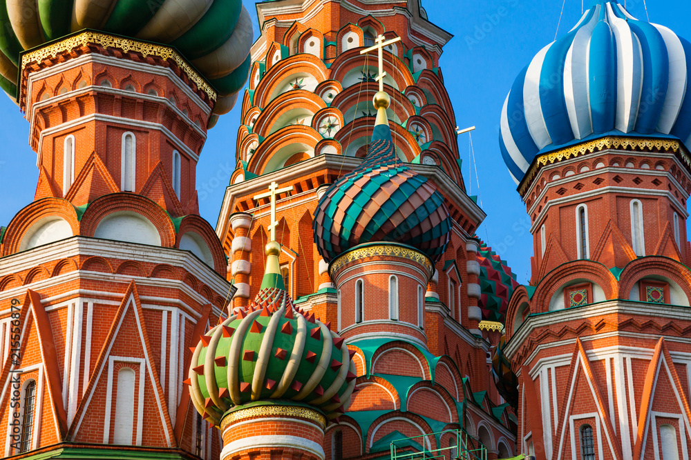 Obraz premium St. Basil's Cathedral in the morning, Moscow, Russia