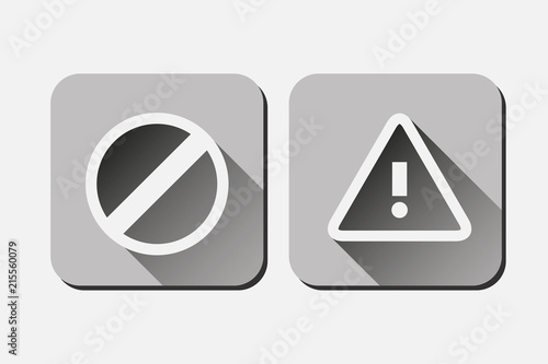 Free Download Icono gris de prohibido y alerta. - GFXLoad