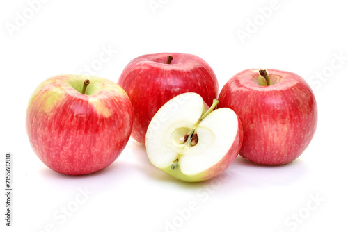 Isolated apples on a white background.
