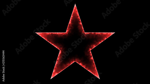 Star 002 - Glow Neon Colorful - Black Background