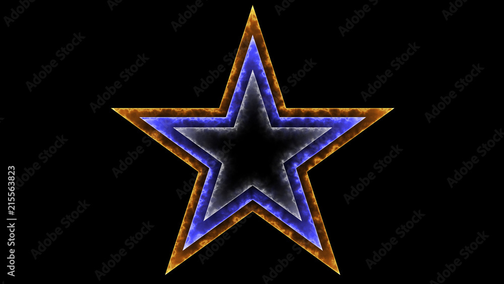 Star 030 - Glow Neon Colorful - Black Background Star 030 - Glow Neon Colorful - Black Background