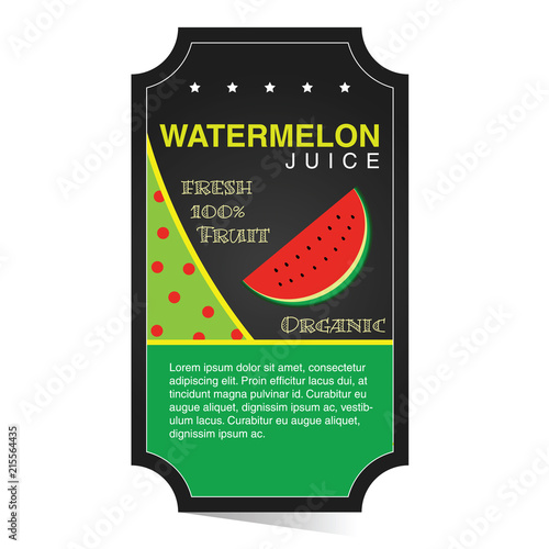 watermelon juice banner illustration
