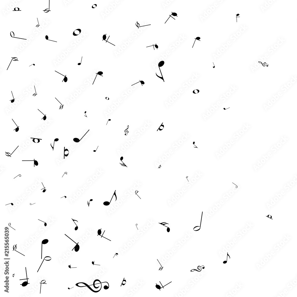 black music notes isolated on white background. Vector illustration black music notes isolated on white background. Vector illustration