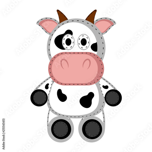 Isolated stuffed cow toy icon