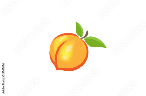 Peach Orange Logo Design Illustration