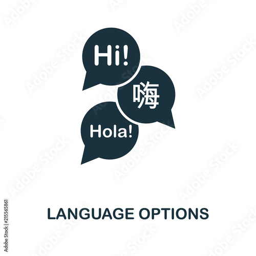 Language Options creative icon. Simple element illustration. Language Options concept symbol design from online education collection. Objects for mobile, web design, apps, software, print.