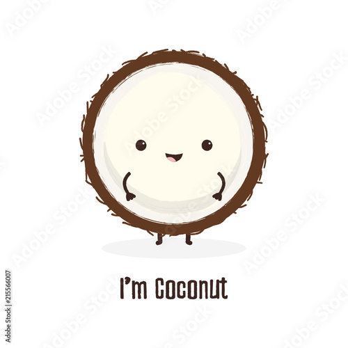 cartoon cheerful coconut