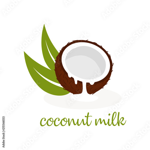 coconut milk on white