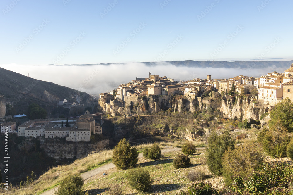 View of Cuenca in a Foggy day